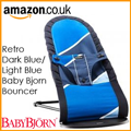 Retro Dark Blue Light Blue BabyBjorn Bouncer
